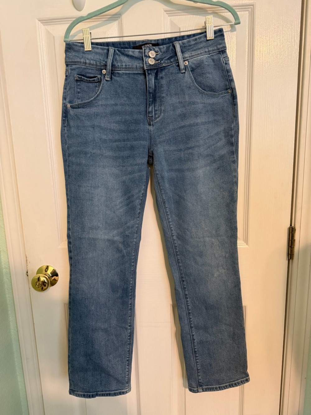 Hudson Jeans Medium Blue Straight-Leg Women's Jeans